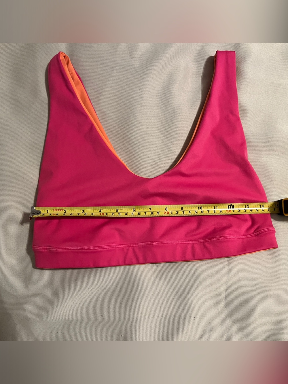 J. Crew Bright Pink Athletic Set- Skirt with Built-In Shorts and Reversible Bra - Picture 10 of 10